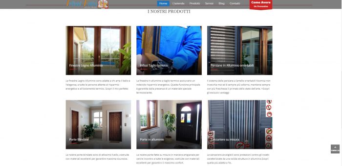 sito web infissi felici serramenti in alluminio prodotti
